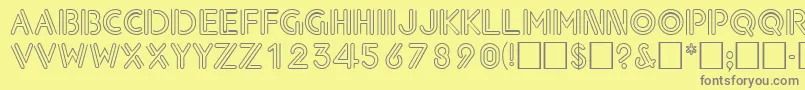 NeondisplaycapssskRegular Font – Gray Fonts on Yellow Background