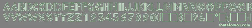 NeondisplaycapssskRegular Font – Green Fonts on Gray Background