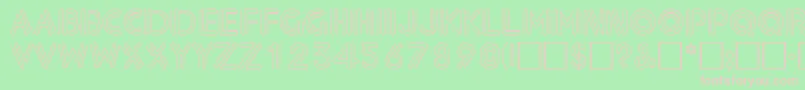 NeondisplaycapssskRegular Font – Pink Fonts on Green Background