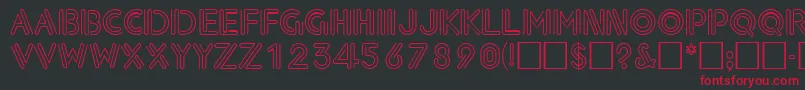 NeondisplaycapssskRegular-Schriftart – Rote Schriften auf schwarzem Hintergrund
