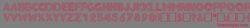 Шрифт NeondisplaycapssskRegular – красные шрифты на сером фоне