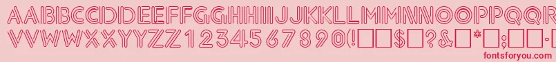 NeondisplaycapssskRegular Font – Red Fonts on Pink Background