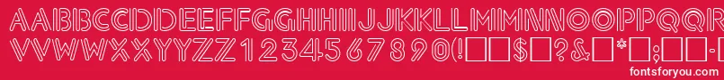 NeondisplaycapssskRegular Font – White Fonts on Red Background