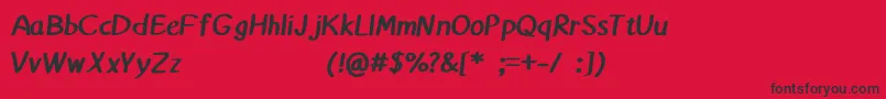 Matthiola Font – Black Fonts on Red Background