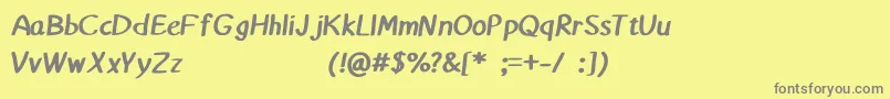 Matthiola Font – Gray Fonts on Yellow Background