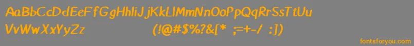 Matthiola Font – Orange Fonts on Gray Background