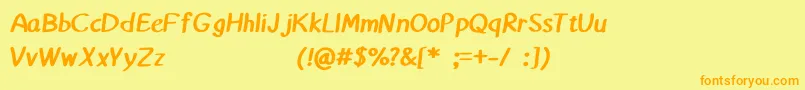 Matthiola Font – Orange Fonts on Yellow Background
