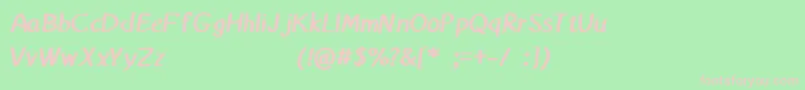 Matthiola Font – Pink Fonts on Green Background