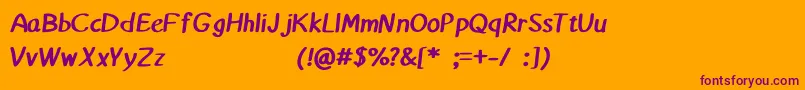Matthiola Font – Purple Fonts on Orange Background