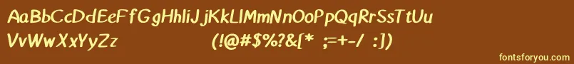 Matthiola Font – Yellow Fonts on Brown Background