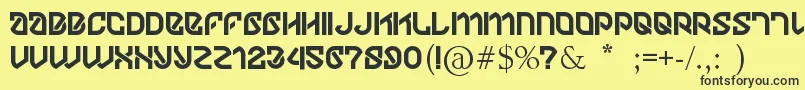 Dylov4stuff Font – Black Fonts on Yellow Background