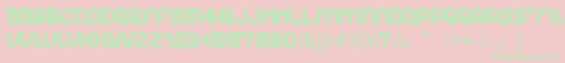 Dylov4stuff Font – Green Fonts on Pink Background