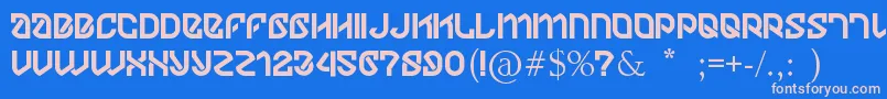 Dylov4stuff Font – Pink Fonts on Blue Background