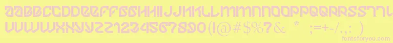 Dylov4stuff Font – Pink Fonts on Yellow Background