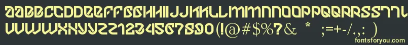 Dylov4stuff Font – Yellow Fonts on Black Background