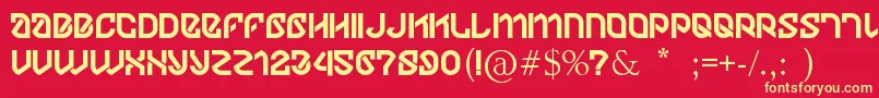 Dylov4stuff Font – Yellow Fonts on Red Background