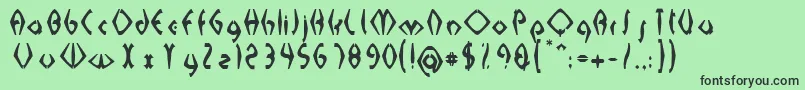 Шрифт SabomasterUh – чёрные шрифты на зелёном фоне