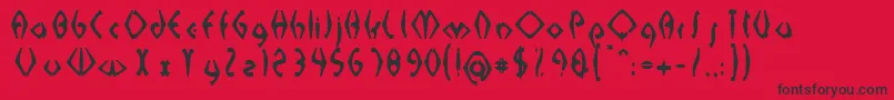 Police SabomasterUh – polices noires sur fond rouge