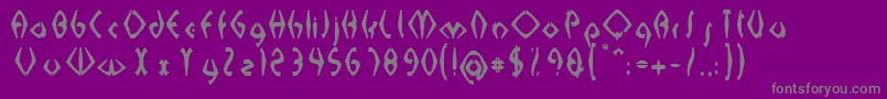 フォントSabomasterUh – 紫の背景に灰色の文字