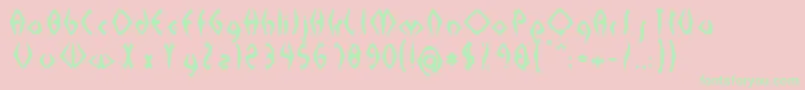 SabomasterUh Font – Green Fonts on Pink Background