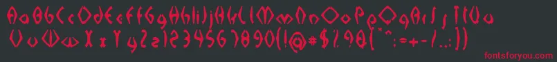SabomasterUh Font – Red Fonts on Black Background