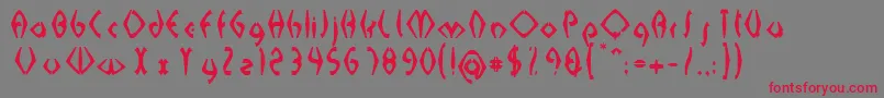 Weitere Informationen zur SabomasterUh-Schriftart SabomasterUh-Schriftart – Rote Schriften auf grauem Hintergrund