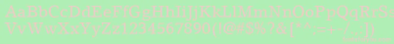 LinoLetterLtRoman Font – Pink Fonts on Green Background