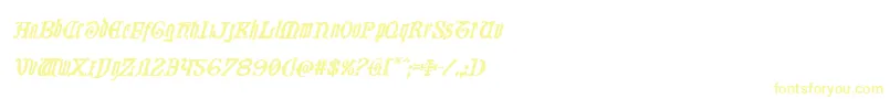 Westdelphiaital-Schriftart – Gelbe Schriften