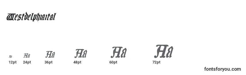 Westdelphiaital Font Sizes
