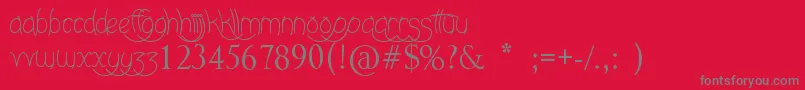 NightyNights Font – Gray Fonts on Red Background