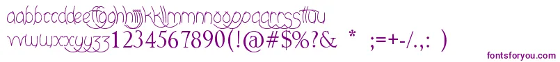 NightyNights Font – Purple Fonts on White Background