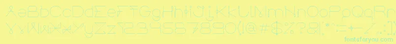 ElectricCity Font – Green Fonts on Yellow Background