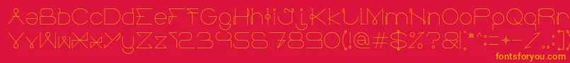 ElectricCity Font – Orange Fonts on Red Background