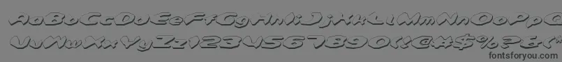 Detonv2si-Schriftart – Schwarze Schriften auf grauem Hintergrund