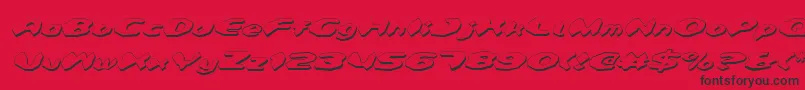 Detonv2si Font – Black Fonts on Red Background