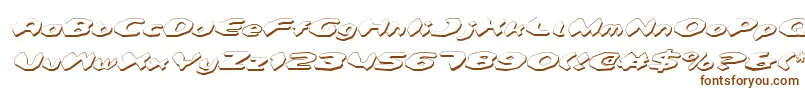 Czcionka Detonv2si – brązowe czcionki na białym tle