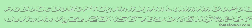 Detonv2si Font – Gray Fonts on Green Background