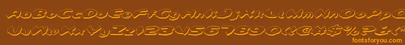 Detonv2si Font – Orange Fonts on Brown Background