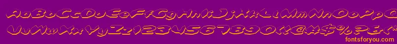 Weitere Informationen zur Detonv2si-Schriftart Detonv2si-Schriftart – Orangefarbene Schriften auf violettem Hintergrund