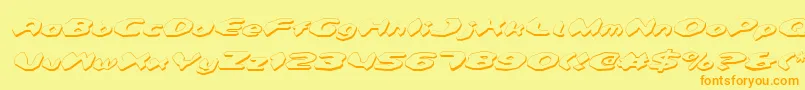 Detonv2si Font – Orange Fonts on Yellow Background