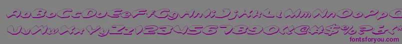 Detonv2si-Schriftart – Violette Schriften auf grauem Hintergrund
