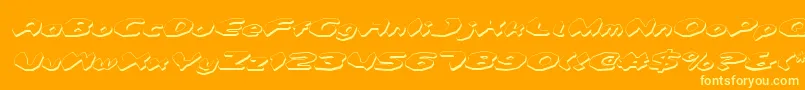 Detonv2si Font – Yellow Fonts on Orange Background