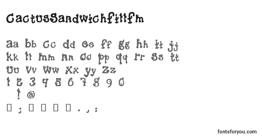 Czcionka CactusSandwichFillFm – alfabet, cyfry, specjalne znaki