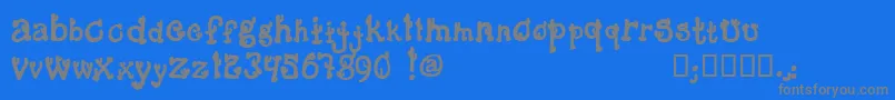 CactusSandwichFillFm Font – Gray Fonts on Blue Background