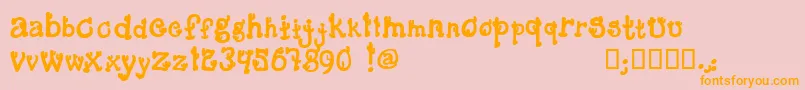 CactusSandwichFillFm Font – Orange Fonts on Pink Background