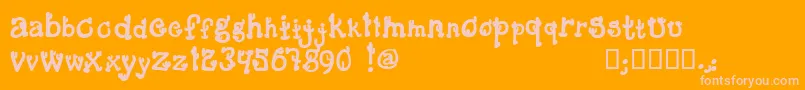CactusSandwichFillFm Font – Pink Fonts on Orange Background
