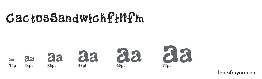 CactusSandwichFillFm Font Sizes