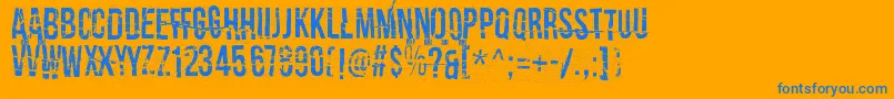CrashTestDummyDemo Font – Blue Fonts on Orange Background
