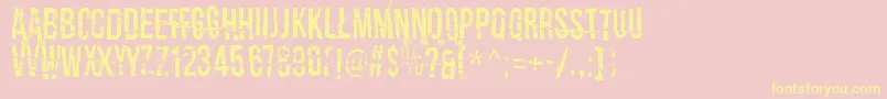 CrashTestDummyDemo Font – Yellow Fonts on Pink Background