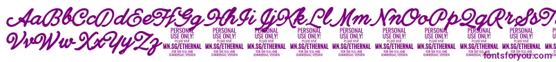 EthernalboldPersonal Font – Purple Fonts on White Background